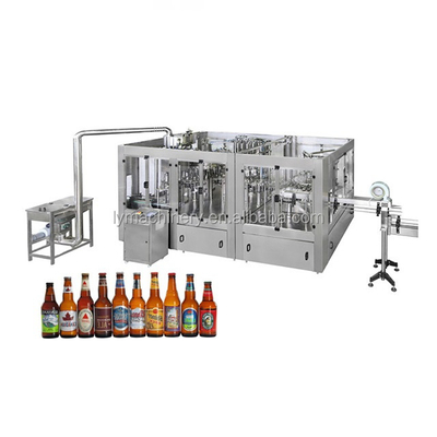 Hot Sale 3 In1 500ml Beverage Automatic Beer Wine Glass Bottle Filling Bottling Sealing Labeling Machine